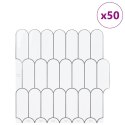 VidaXL Dekoracyjne naklejki 50 pcs Biały szary 30 x 30 x 0,8 cm