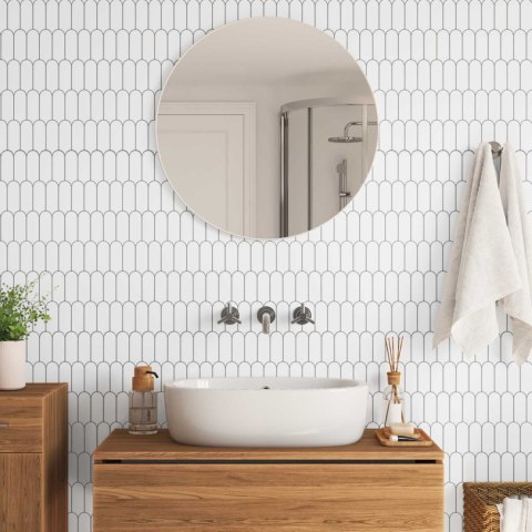 VidaXL Dekoracyjne naklejki 50 pcs Biały szary 30 x 30 x 0,8 cm