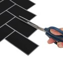 VidaXL Dekoracyjne naklejki 50 pcs Czarny 30 x 30 x 0,8 cm