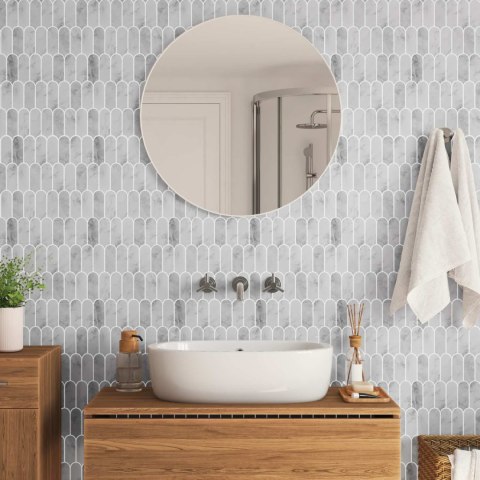 VidaXL Dekoracyjne naklejki 50 pcs Marmur szary 30 x 30 x 0,8 cm