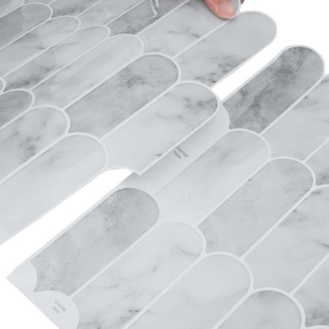 VidaXL Dekoracyjne naklejki 50 pcs Marmur szary 30 x 30 x 0,8 cm