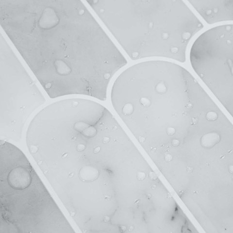 VidaXL Dekoracyjne naklejki 50 pcs Marmur szary 30 x 30 x 0,8 cm