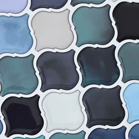 VidaXL Dekoracyjne naklejki 50 pcs Niebieskozielony 27 x 27 x 0.8 cm