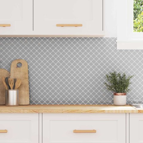 VidaXL Dekoracyjne naklejki 50 pcs Szary 27 x 27 x 0.8 cm