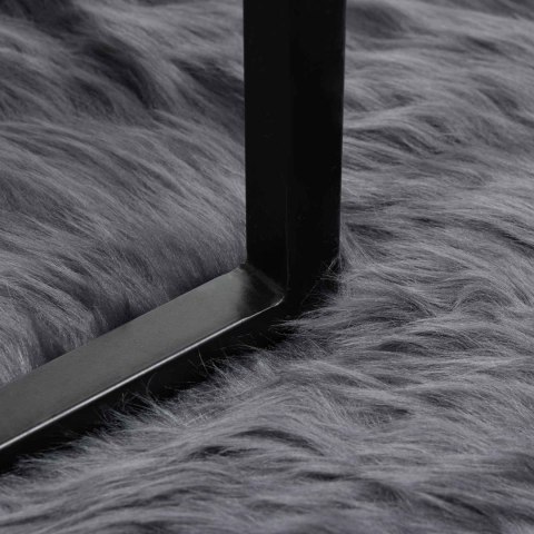 SZTUCZNY DYWAN SKÓRZANY TAFALLA ANTRACYT 80X150CM