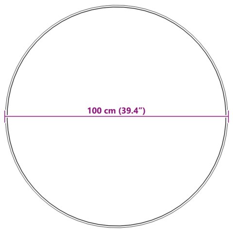 SZTUCZNY DYWAN SKÓRZANY TAFALLA ANTRACYT Ø 100CM