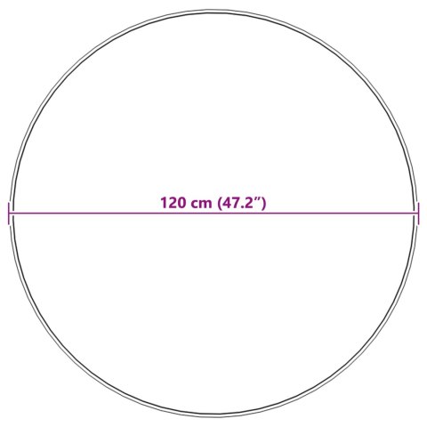 SZTUCZNY DYWAN SKÓRZANY TAFALLA ANTRACYT Ø 120CM