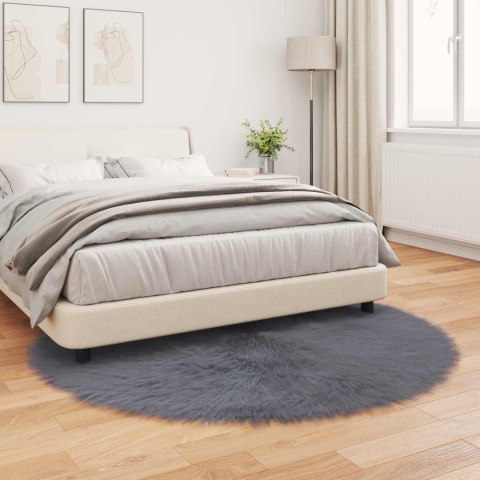 SZTUCZNY DYWAN SKÓRZANY TAFALLA ANTRACYT Ø 160CM