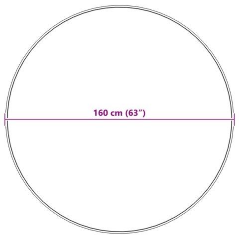 SZTUCZNY DYWAN SKÓRZANY TAFALLA ANTRACYT Ø 160CM