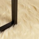 SZTUCZNY DYWAN SKÓRZANY TAFALLA KREMOWY 240X240CM