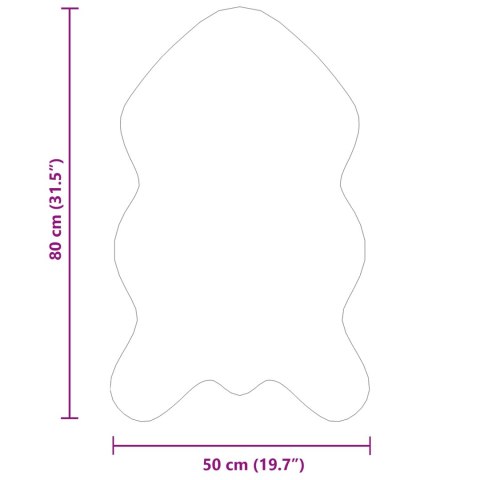 SZTUCZNY DYWAN SKÓRZANY TAFALLA KREMOWY 50X80CM