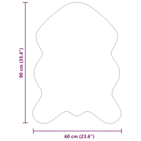 SZTUCZNY DYWAN SKÓRZANY TAFALLA KREMOWY 60X90CM