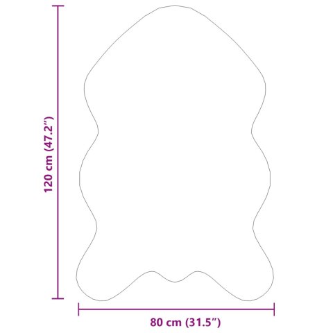 SZTUCZNY DYWAN SKÓRZANY TAFALLA KREMOWY 80X120CM