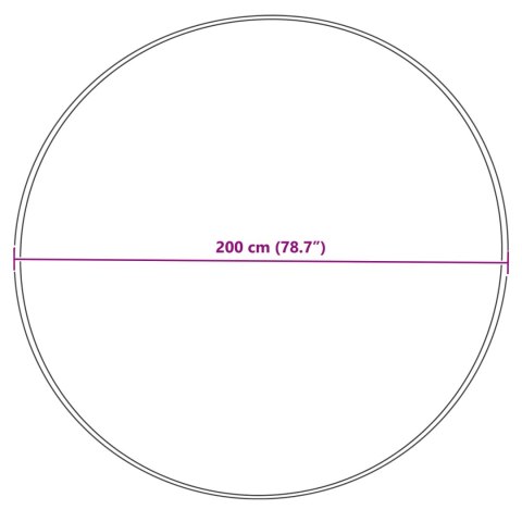 SZTUCZNY DYWAN SKÓRZANY TAFALLA KREMOWY Ø 200CM