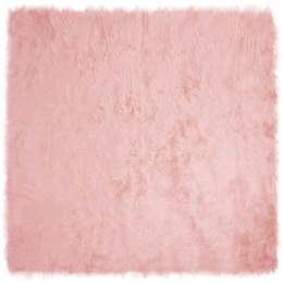 SZTUCZNY DYWAN SKÓRZANY TAFALLA RÓŻOWY 160X160CM