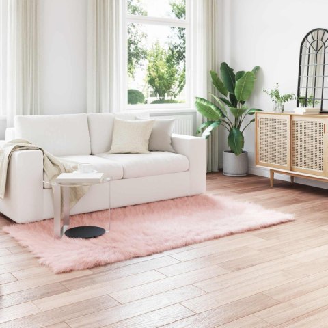 SZTUCZNY DYWAN SKÓRZANY TAFALLA RÓŻOWY 80X200CM