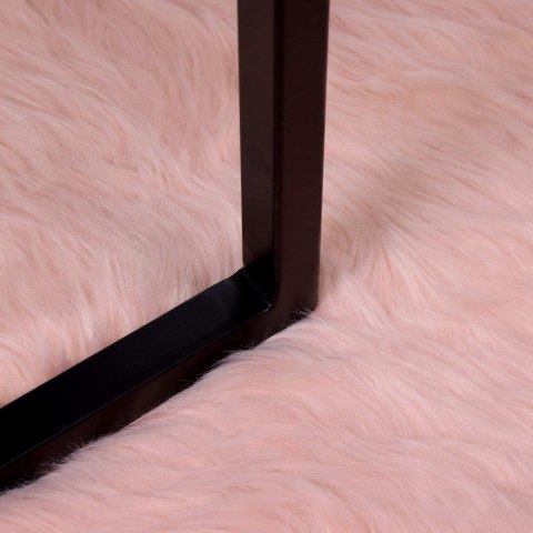 SZTUCZNY DYWAN SKÓRZANY TAFALLA RÓŻOWY Ø 160CM