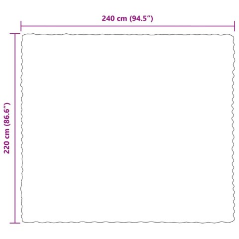 VidaXL Koc z futra sztucznego królika 4 pcs Beżowy 220 x 240 cm