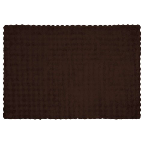 VidaXL Koc z futra sztucznego królika 4 pcs Camel 130 x 150 cm