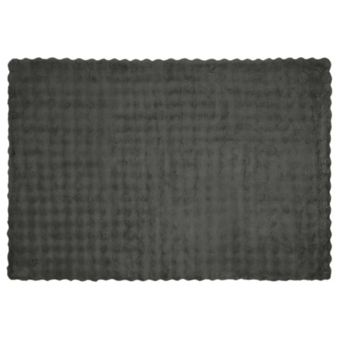 VidaXL Koc z futra sztucznego królika 4 pcs Ciemnoszary 150 x 220 cm