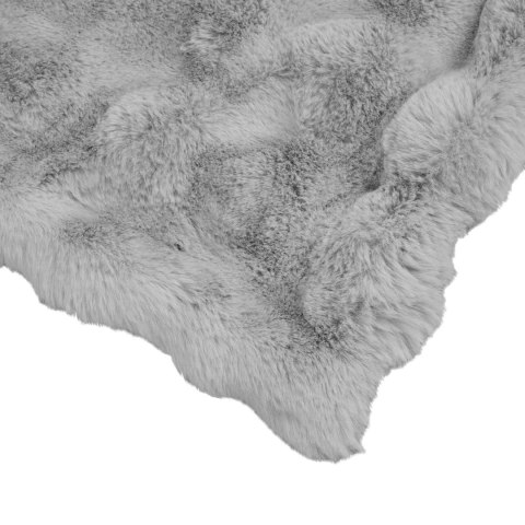 VidaXL Koc z futra sztucznego królika 4 pcs Szary 130 x 150 cm