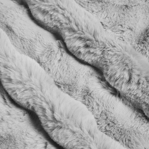 VidaXL Koc z futra sztucznego królika 4 pcs Szary 130 x 150 cm