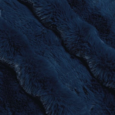 VidaXL Koc z futra sztucznego królika Niebieski Morski 130 x 150 cm