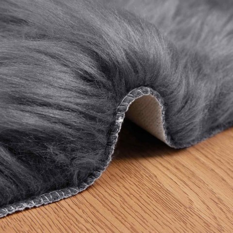 SZTUCZNY DYWAN SKÓRZANY TAFALLA ANTRACYT 60X90CM