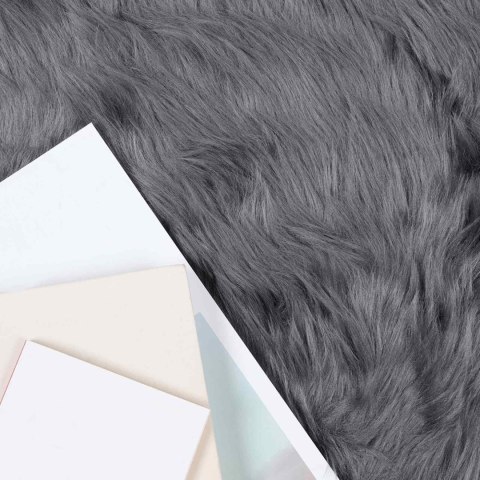 SZTUCZNY DYWAN SKÓRZANY TAFALLA ANTRACYT 80X120CM