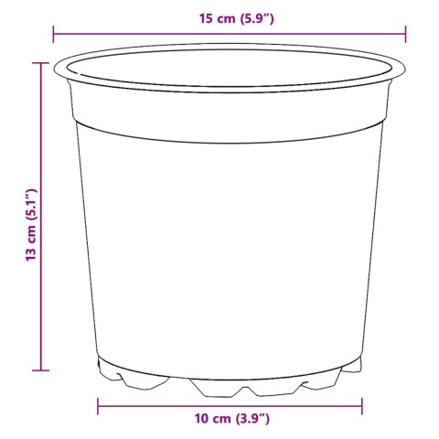 DONICZKA KWIATOWA 200 SZT CERAMIKA Ø 15X12.5CM