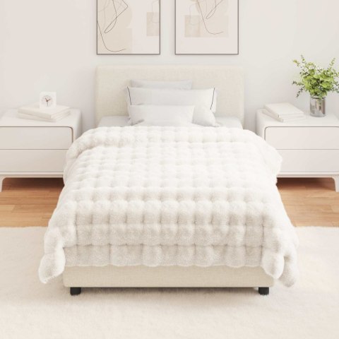 VidaXL Koc z futra sztucznego królika 4 pcs Biały 130 x 150 cm