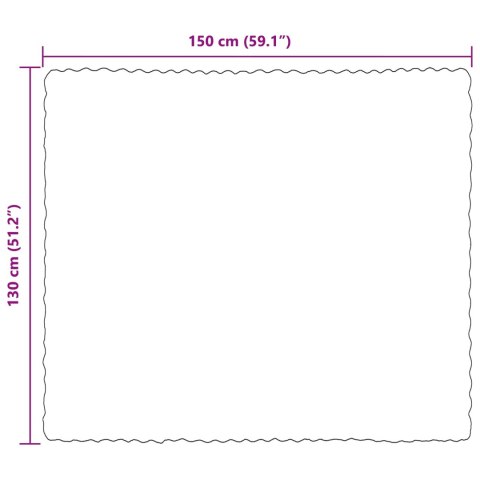 VidaXL Koc z futra sztucznego królika 4 pcs Biały 130 x 150 cm