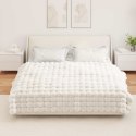 VidaXL Koc z futra sztucznego królika 4 pcs Biały 150 x 220 cm