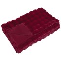 VidaXL Koc z futra sztucznego królika 4 pcs Bordeaux Czerwony