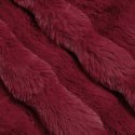 VidaXL Koc z futra sztucznego królika 4 pcs Bordeaux Czerwony