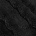 VidaXL Koc z futra sztucznego królika 4 pcs Czarny 150 x 220 cm