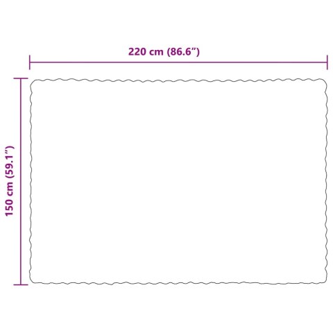 VidaXL Koc z futra sztucznego królika 4 pcs Czarny 150 x 220 cm