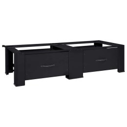 VidaXL Podstawka na Pralkę 2 pcs Czarny 64 x 55 x 32.5 cm Stal