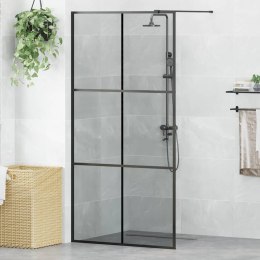 VidaXL Ściana prysznicowa typu walk-in Czarny 100 x 195 cm