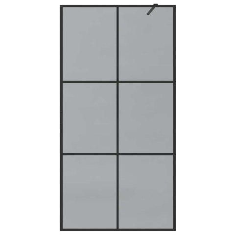 VidaXL Ściana prysznicowa typu walk-in Czarny 100 x 195 cm