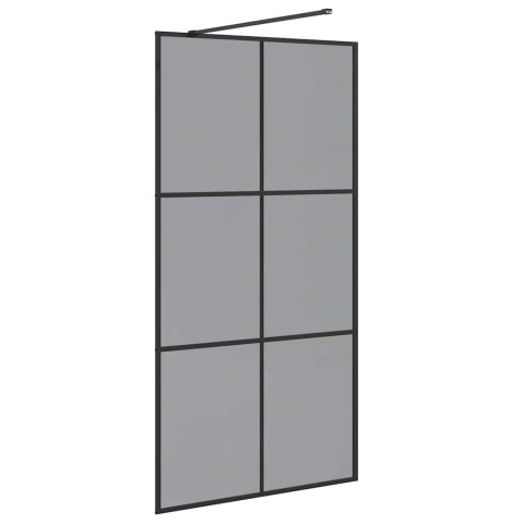 VidaXL Ściana prysznicowa typu walk-in Czarny 100 x 195 cm