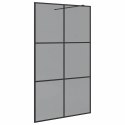 VidaXL Ściana prysznicowa typu walk-in Czarny 115 x 195 cm