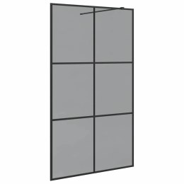 VidaXL Ściana prysznicowa typu walk-in Czarny 115 x 195 cm