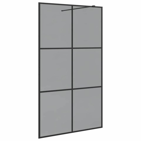 VidaXL Ściana prysznicowa typu walk-in Czarny 115 x 195 cm