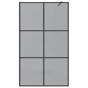 VidaXL Ściana prysznicowa typu walk-in Czarny 115 x 195 cm