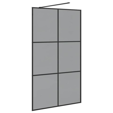 VidaXL Ściana prysznicowa typu walk-in Czarny 115 x 195 cm
