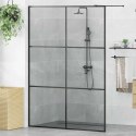 VidaXL Ściana prysznicowa typu walk-in Czarny 140 x 195 cm