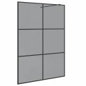 VidaXL Ściana prysznicowa typu walk-in Czarny 140 x 195 cm
