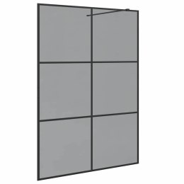 VidaXL Ściana prysznicowa typu walk-in Czarny 140 x 195 cm