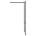 VidaXL Ściana prysznicowa typu walk-in Czarny 140 x 195 cm